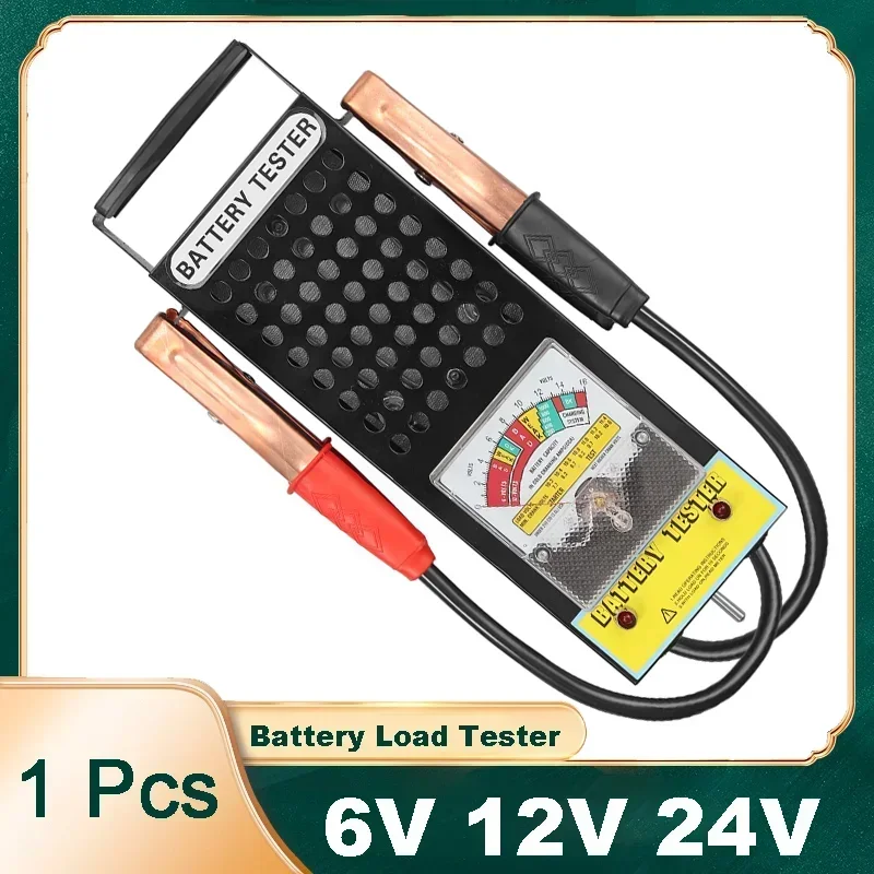 6V 12V 24V Car Battery Load Tester Equipment Alternator Discharge Tester High Precision Measuring Tool for Car, Motorcycles Boat