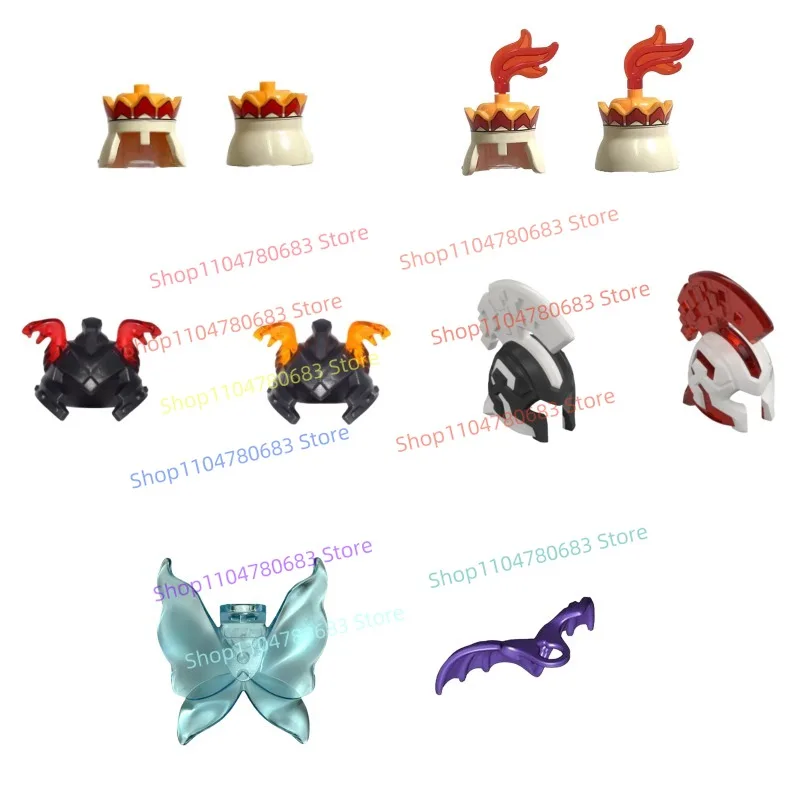 MOC ビルディングブロックミニフィギュア騎士ヘルメット翼組立モデル装飾アニメ漫画アクセサリーおもちゃホリデーギフトグッズ