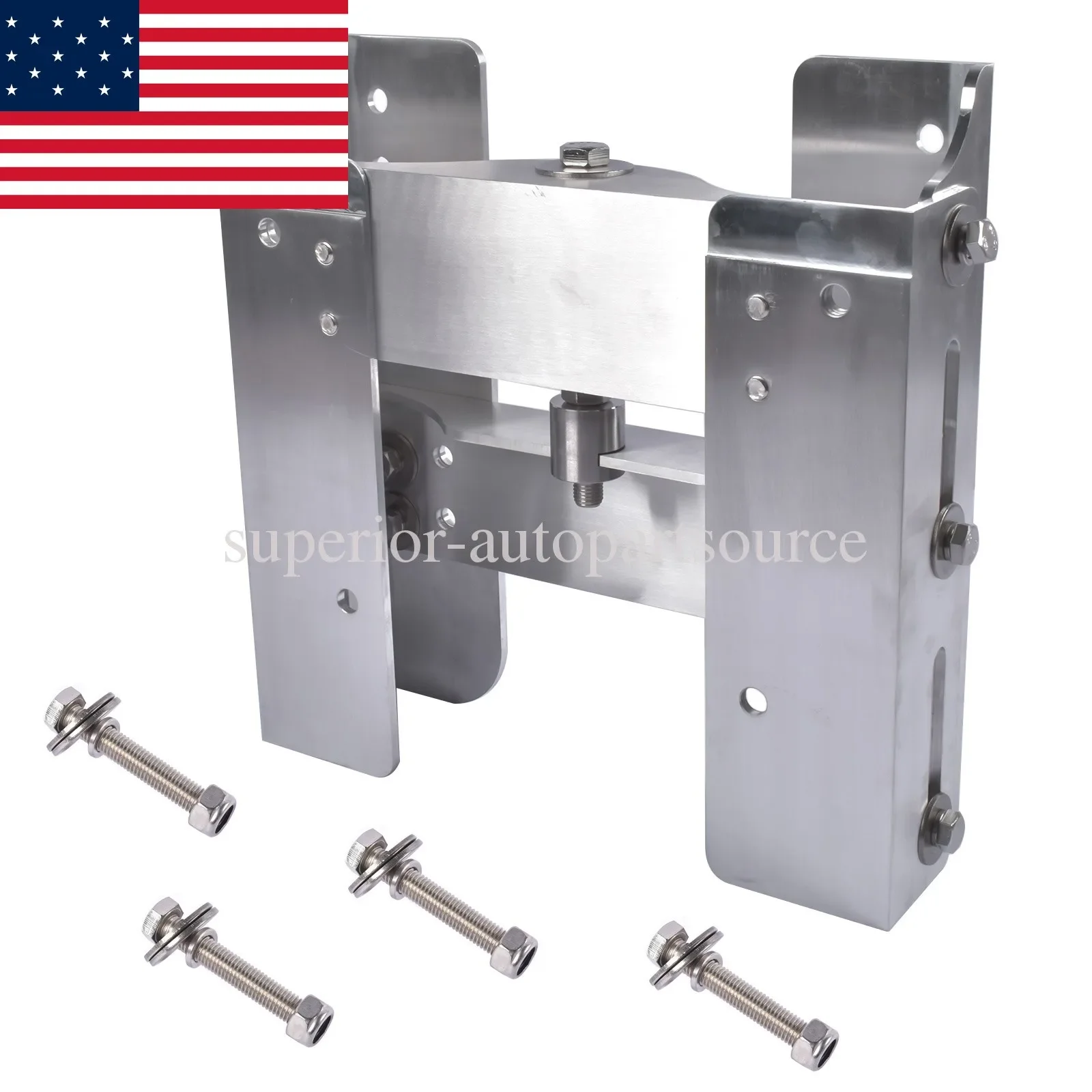 AP03 Silver Manual Back Jack Plate for Outboard Boat Motors 225 hp 4 Inches 4 Stroke