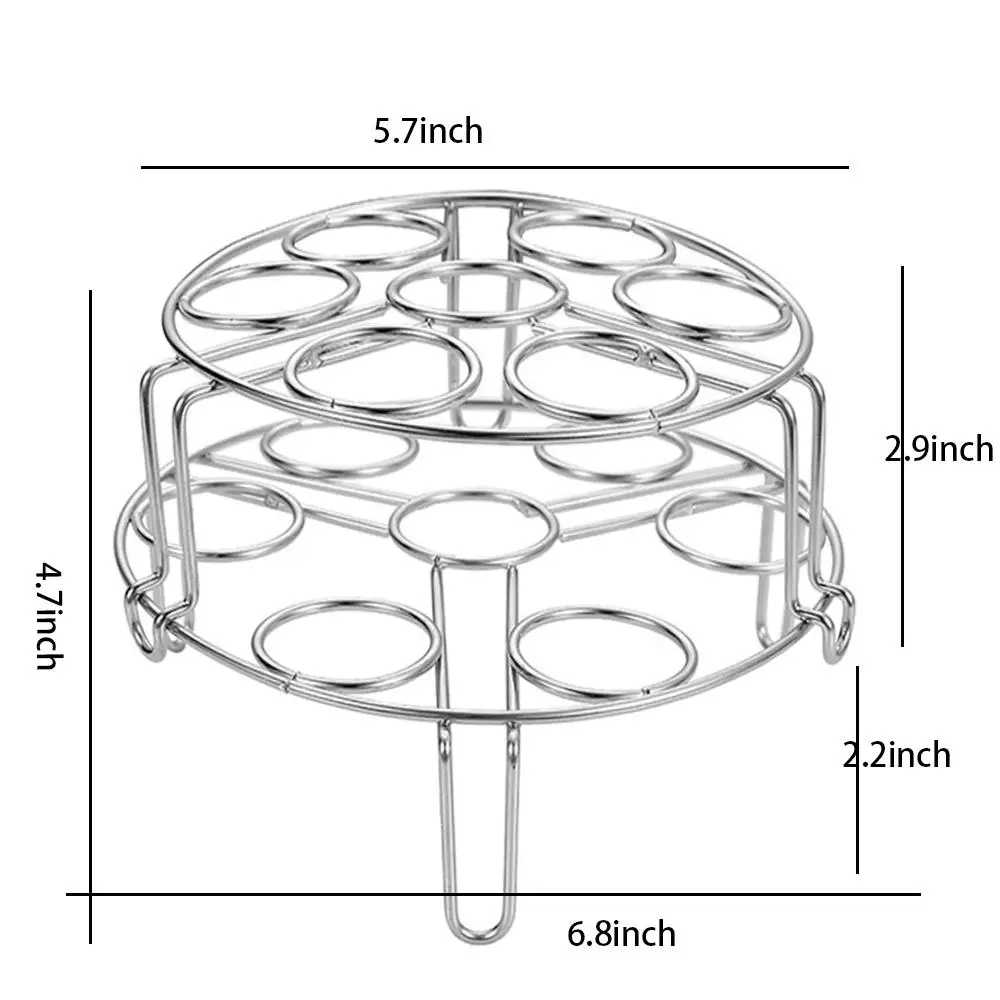 Multifunction Storage Stainless Steel Stackable Kitchen Holder Steaming Tray Trivet Stand Egg Steamer Rack