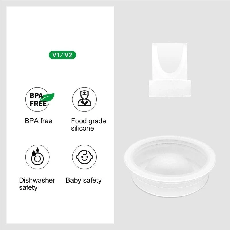 Silicone Duckbill Valves Diaphragm Replacement for V1/V2 Electric Breast Pumps J0MF