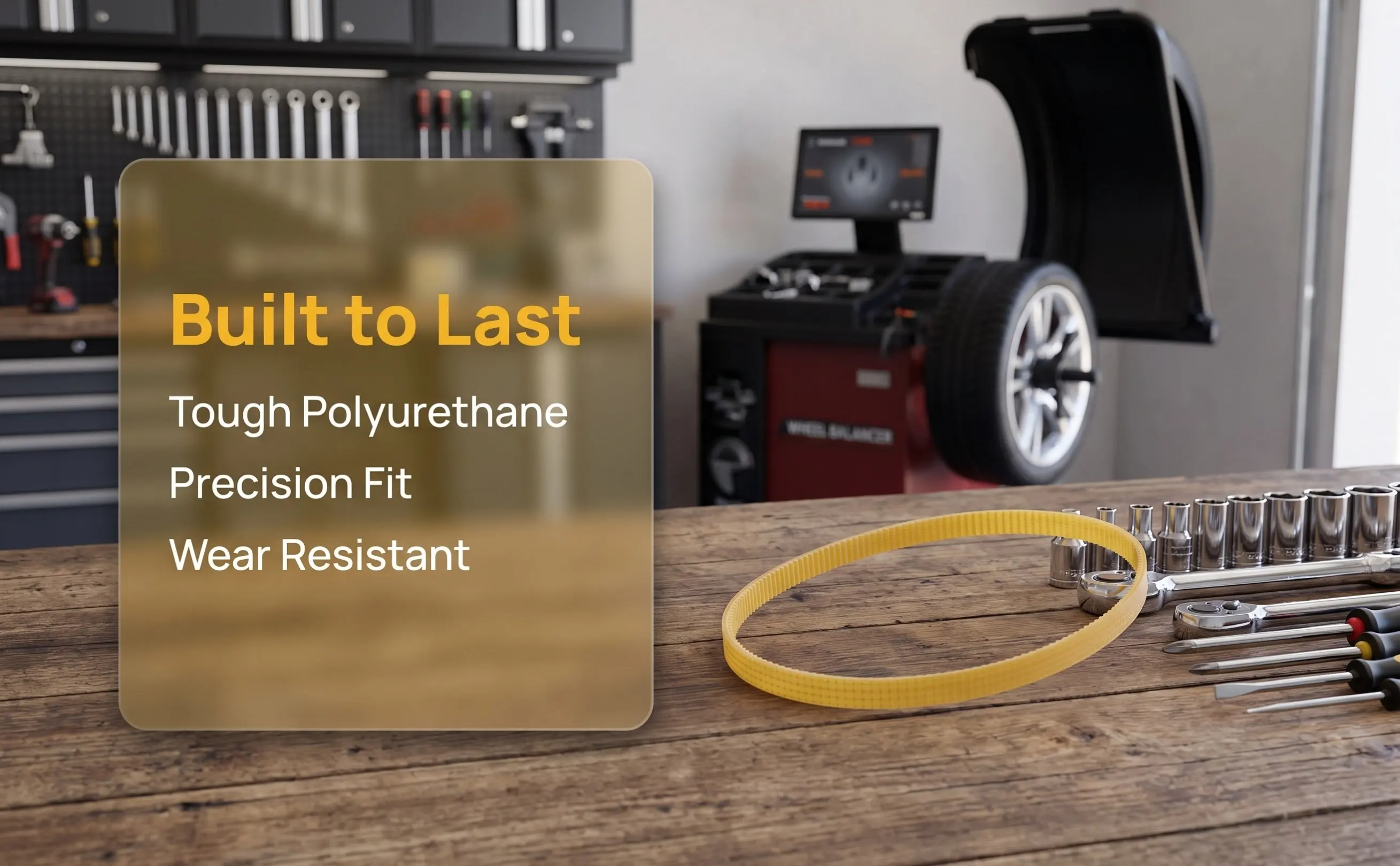 Sturdy Wear Resistant Drive Belt for Tire Balancer Machine Precision Wheel Balancing Boosts Efficiency Professional Mechanics