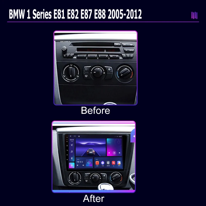 roadivox Android Car Radio for BMW 1 Series E81 E82 E87 E88 2005-2012 GPS Navigation Video Multimedia Player Tape Recorder