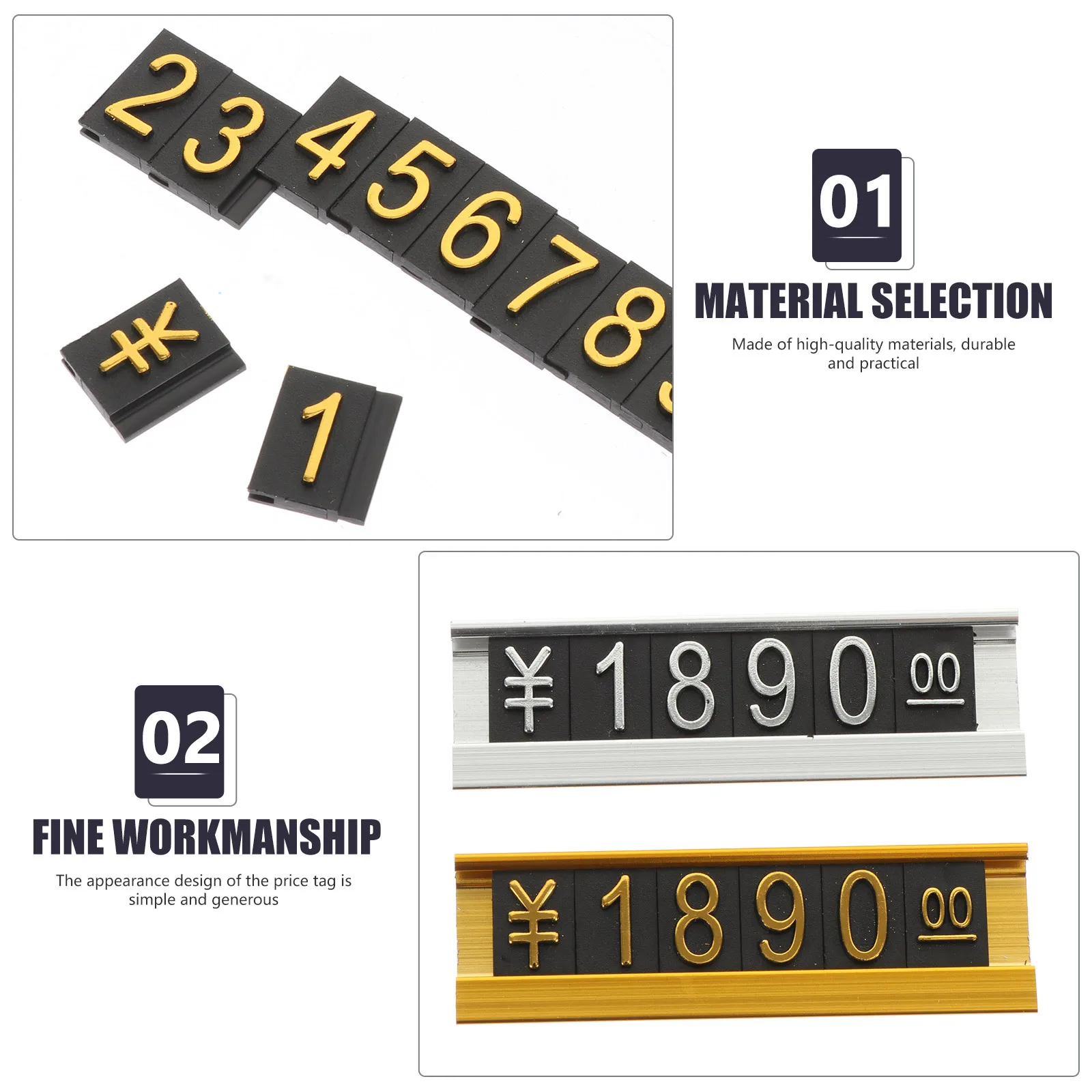 

10pcs Tags For Store Number Display Signs Supermarket Labels Vegetables Price Tags Commodity Price Tag Advertising Number Label