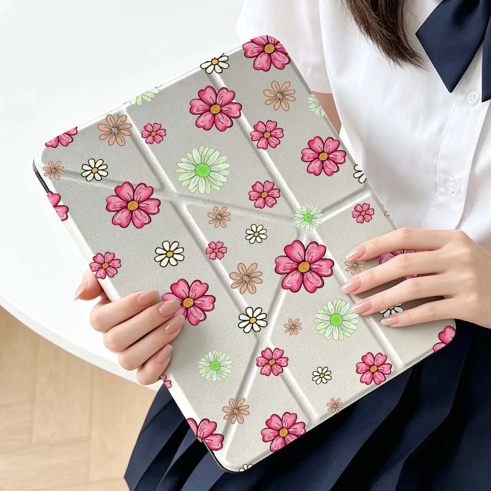 

Colorful Flower Pattern Soft For Apple iPad Air A16 4 5 11th 10th 7th 11 12.9 13 10.5 inch Gen 3Y Tablet Case