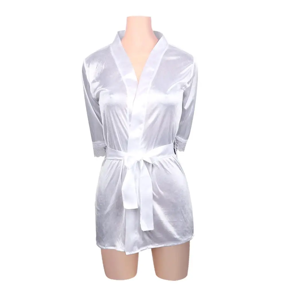 

G-string Sexy Satin Lace Lingerie Underwear Robe Sleepwear Nightdress