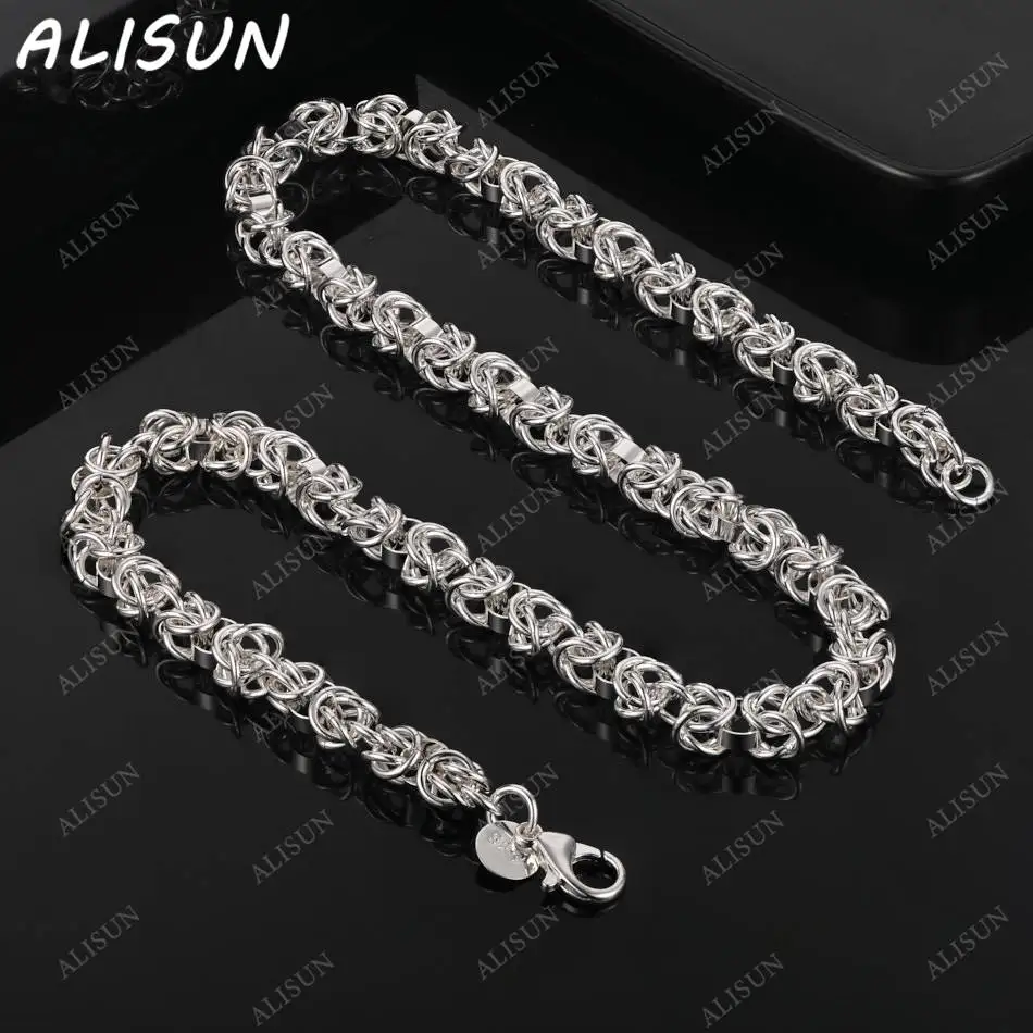 

ALISUN 925 Sterling Silver 45cm Hollow Chain Necklace For Women Man Charm Trend Birthday Gifts Fashion Party Fine Jewelry