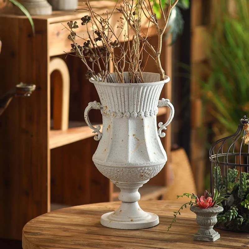 French court style old vase ornament personalized creative trophy flower pot handicraft outdoor garden decoration