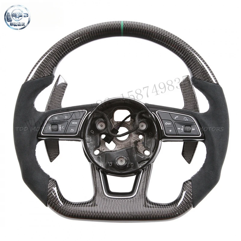 Suitable for Audi A3 A4 B9 RS3 S3 RS4 S4 A5 S5 carbon fiber LED custom steering wheel