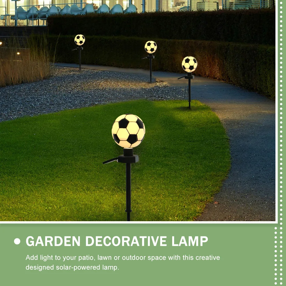 

2Pcs Solar Garden Solar Powered Soccer Stake Lamp Cute Night Lights Outdoor Decorative