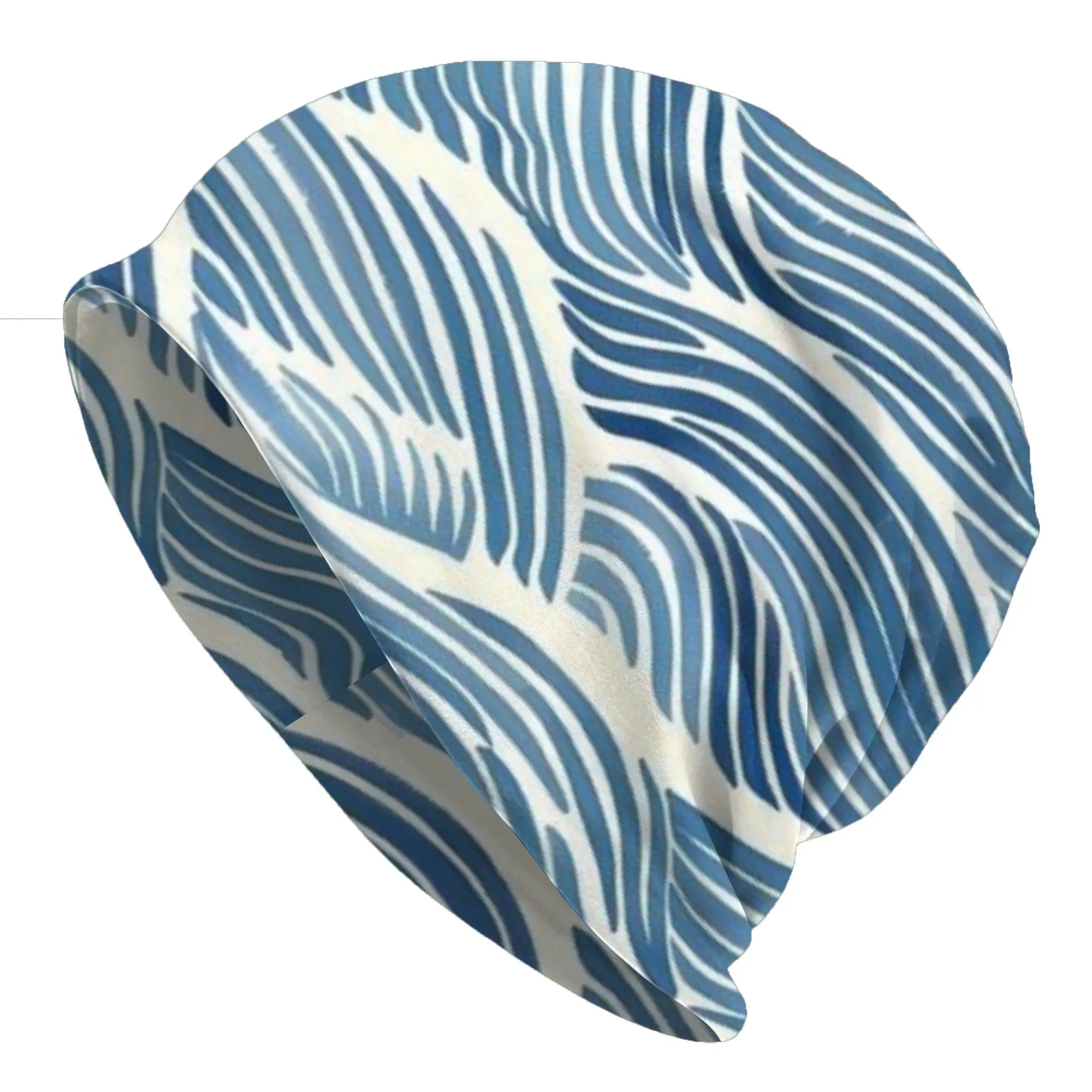 Blue (14) Thin Caps For Men Women Sea Wave Ski Caps Soft Bonnet Hats Skullies & Beanies Hat