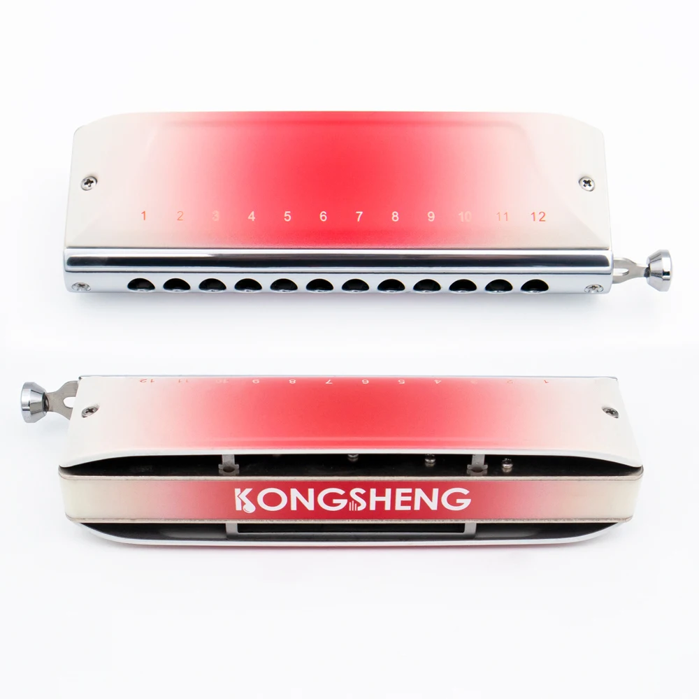 KONGSHENG RE-48 Rouge 12-Hole Chromatic Harmonica