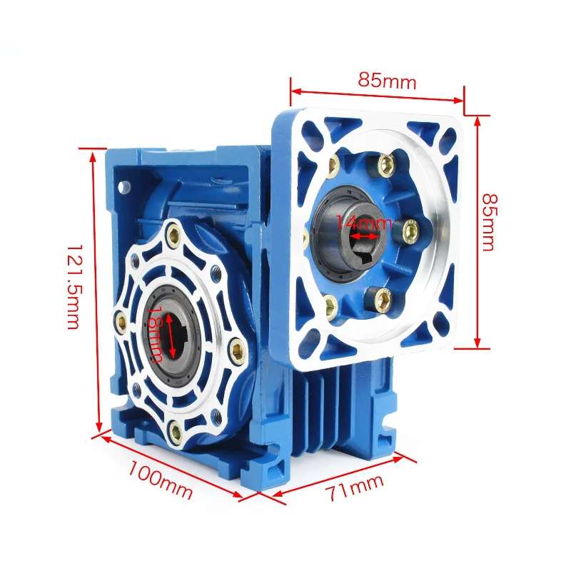 

Square NMRV040 worm gear gearbox reducer ratio For 24 34 Stepper Motor Reduction ratio 5:1 to 100:1