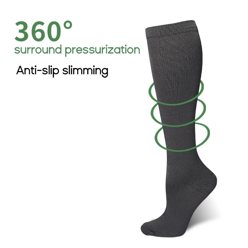 Knee High Compression Stocking Socks, 2-Pairs Sports Compression Socks Women Men