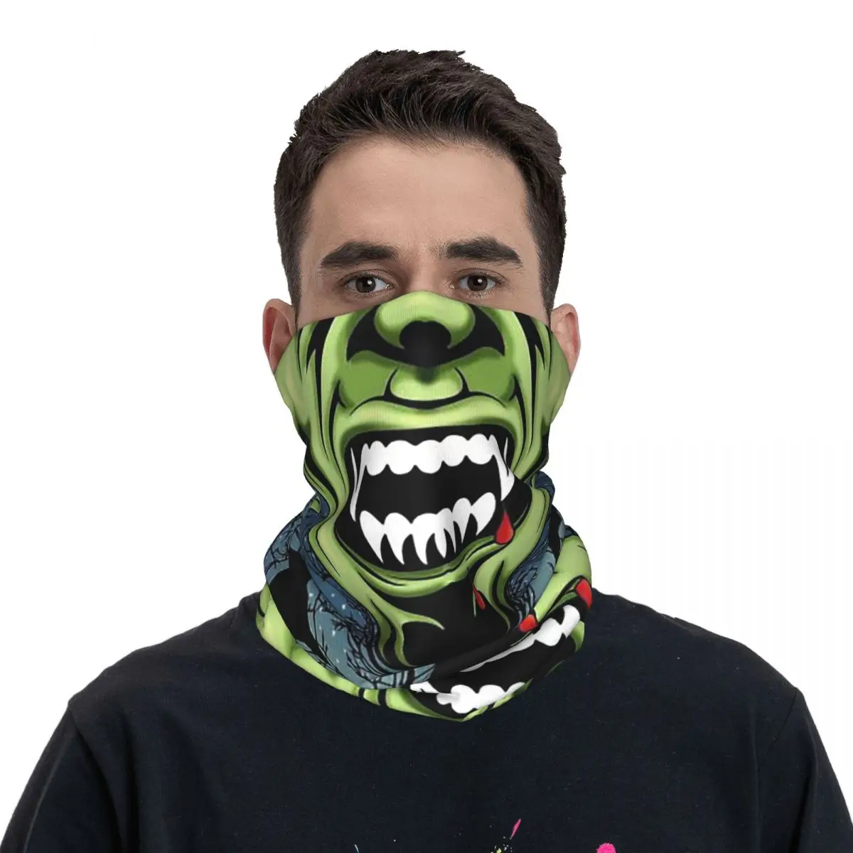 Mask - Halloween Vampire Bandana Neck Cover Printed Mask Scarf Warm FaceMask Cycling For Men Women Adult Washable