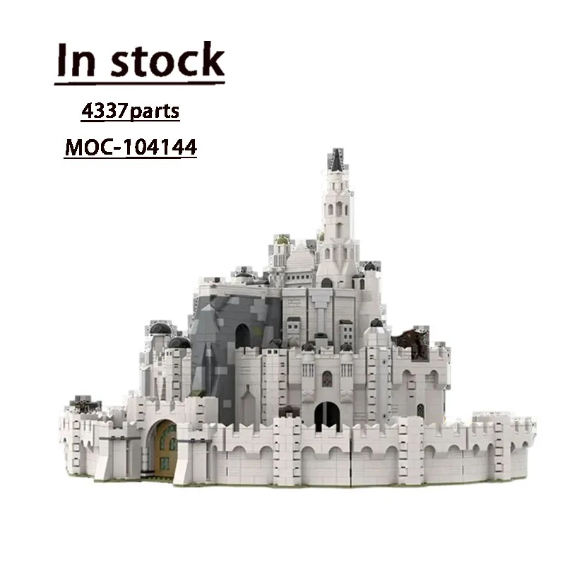 MOC-104144 Classic Movie White City Street View Building Blocks Model 4337 Parts MOC Creative Boys Kids Birthday Toy Gift