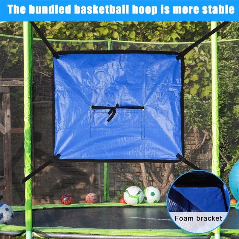 YHOLI-トランポリンバスケットボールフープゴールキット、ミニボールとポンプ付き、子供、大人、屋内、屋外のプレイゲーム、耐久性があり、使いやすい