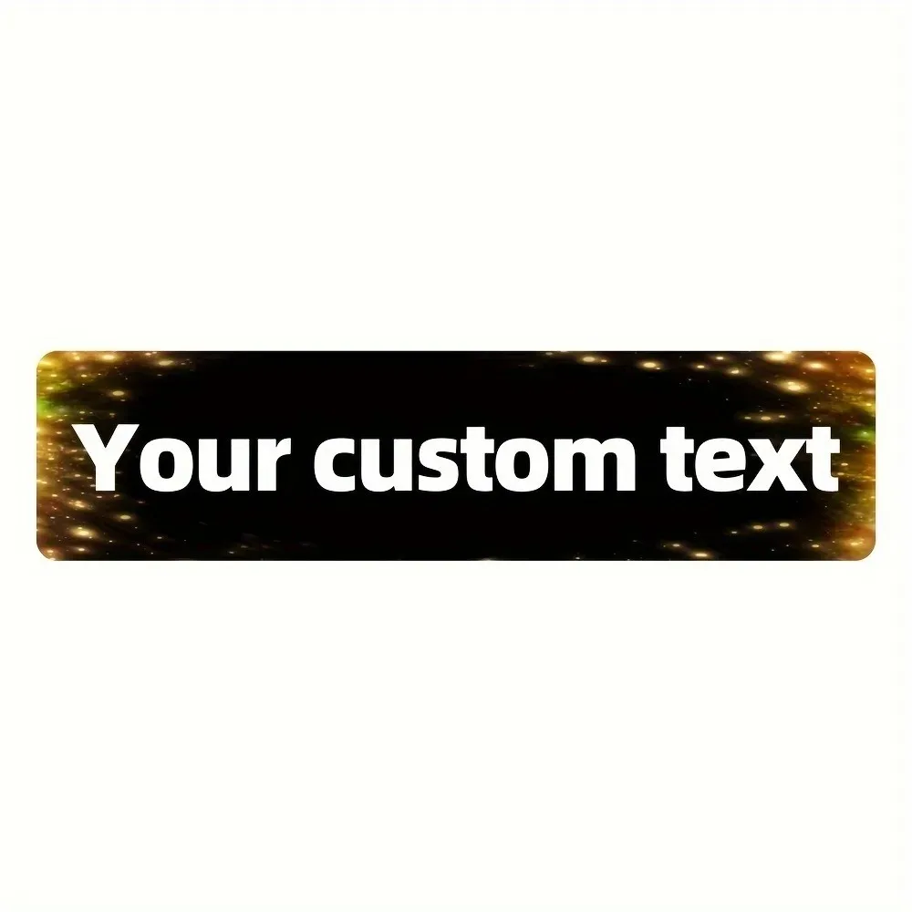 [CIFbuy][2D Flat] Custom Golden Star Galaxy Aluminum Street Sign,Personalized Your Text Wall Decor (Only For Decoration)