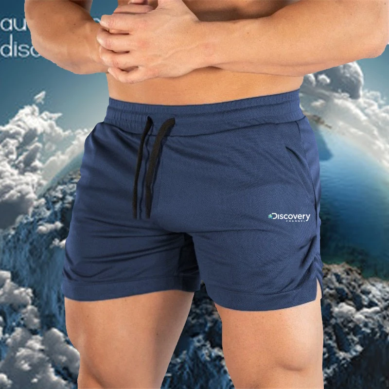 Muscle running shorts, fast drying breathable marathon shorts, 3-minute fitness beach pants, tight mesh fabric, sports style, ne