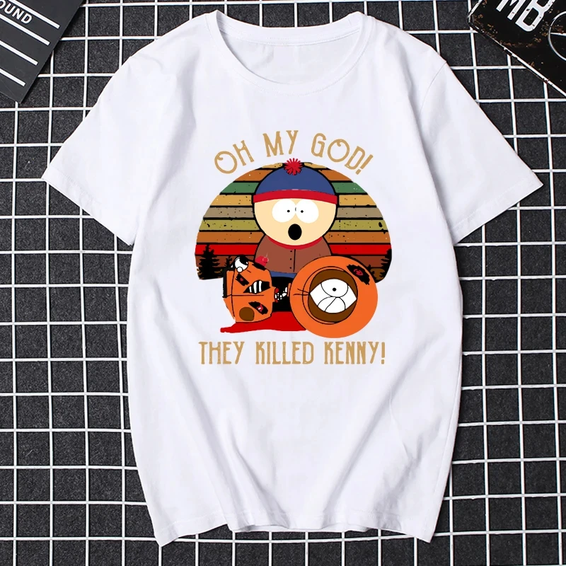 Oh My God They Killed Kenny T Shirt Black Humor Cartoon Printed T-shirt Tops Summer Casual Fashion Unisex Streetwear Camisetas