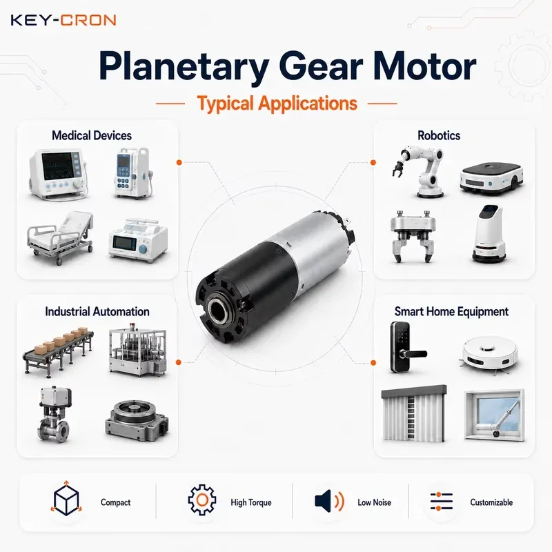 22mm DC Planetary Gear Motor 12V 24V 96:1 Ratio High Torque Low Noise for Robotics Automation Medical Equipment DIY Projects