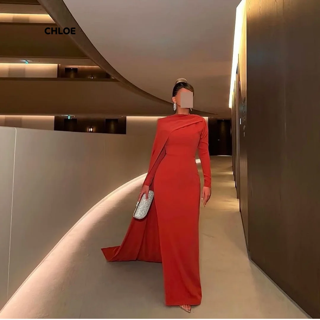 

Shawl Dress Wedding Custom Made Women Evening Dresses for Special Occasions Mermaid Prom Clothes Long Sleeves Ball Gown Dress