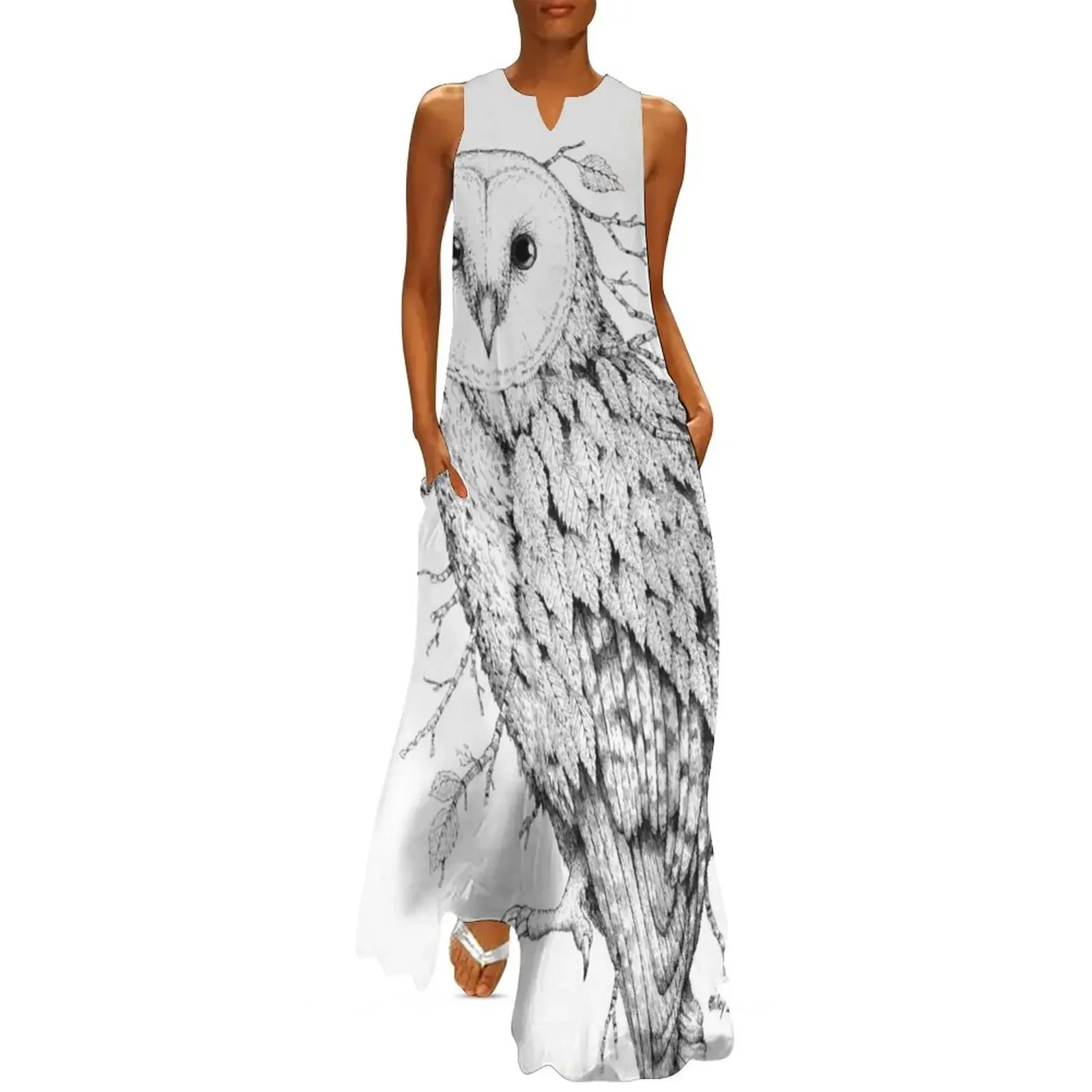 

Leaf Barn Owl Long Dress summer dress for women 2025 prom dress Clothing female bandage
