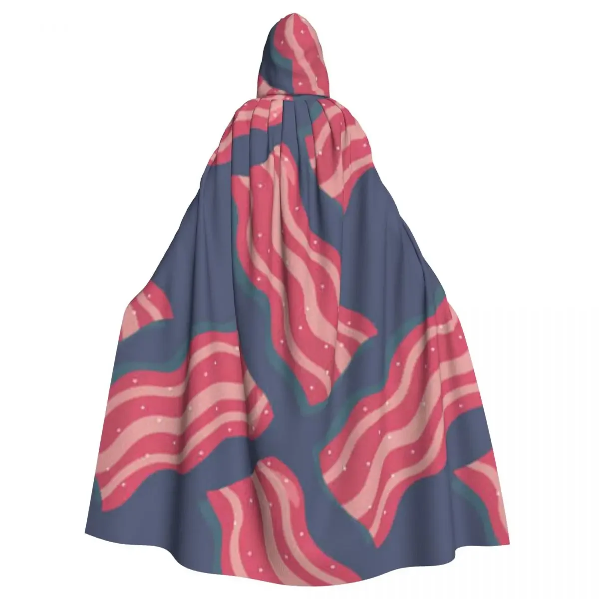 Unisex Adult Bacon Pattern with Hood Long Witch Costume Cosplay