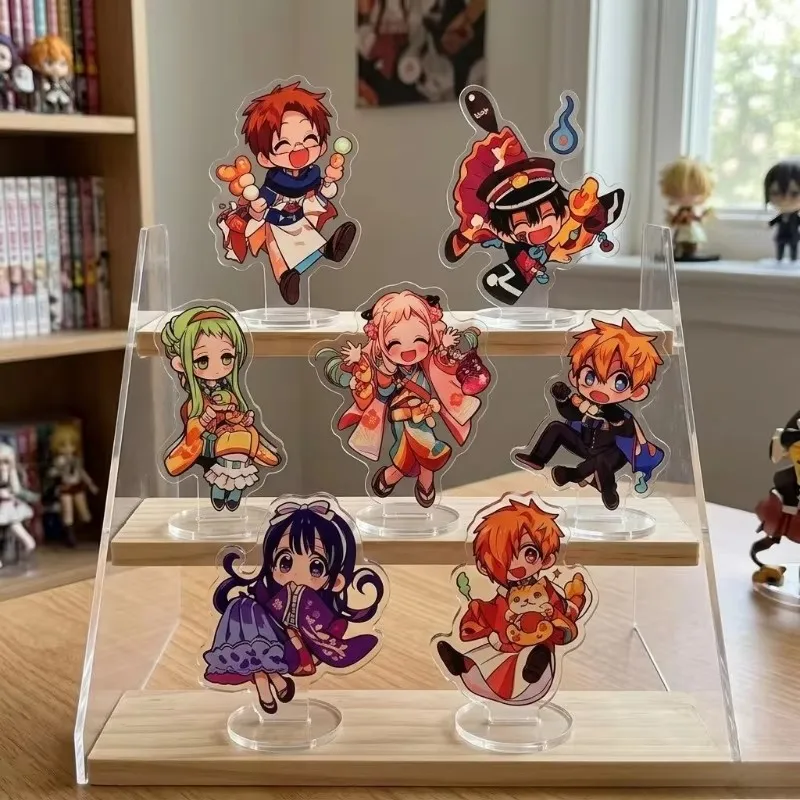 Toilet-bound Hanako-kun Acrylic Stand Figure Minamoto Kou Hanako Anime Peripherals Cute 5CM Mini Desktop Ornament A Set 9 Pieces