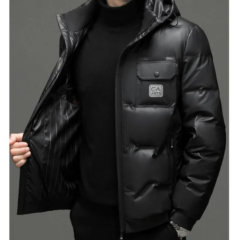 

Winter Coat Male Thick Parkas New Men Down Jacket Parsnip Disposable Outwear Warm Hooded Overcoat