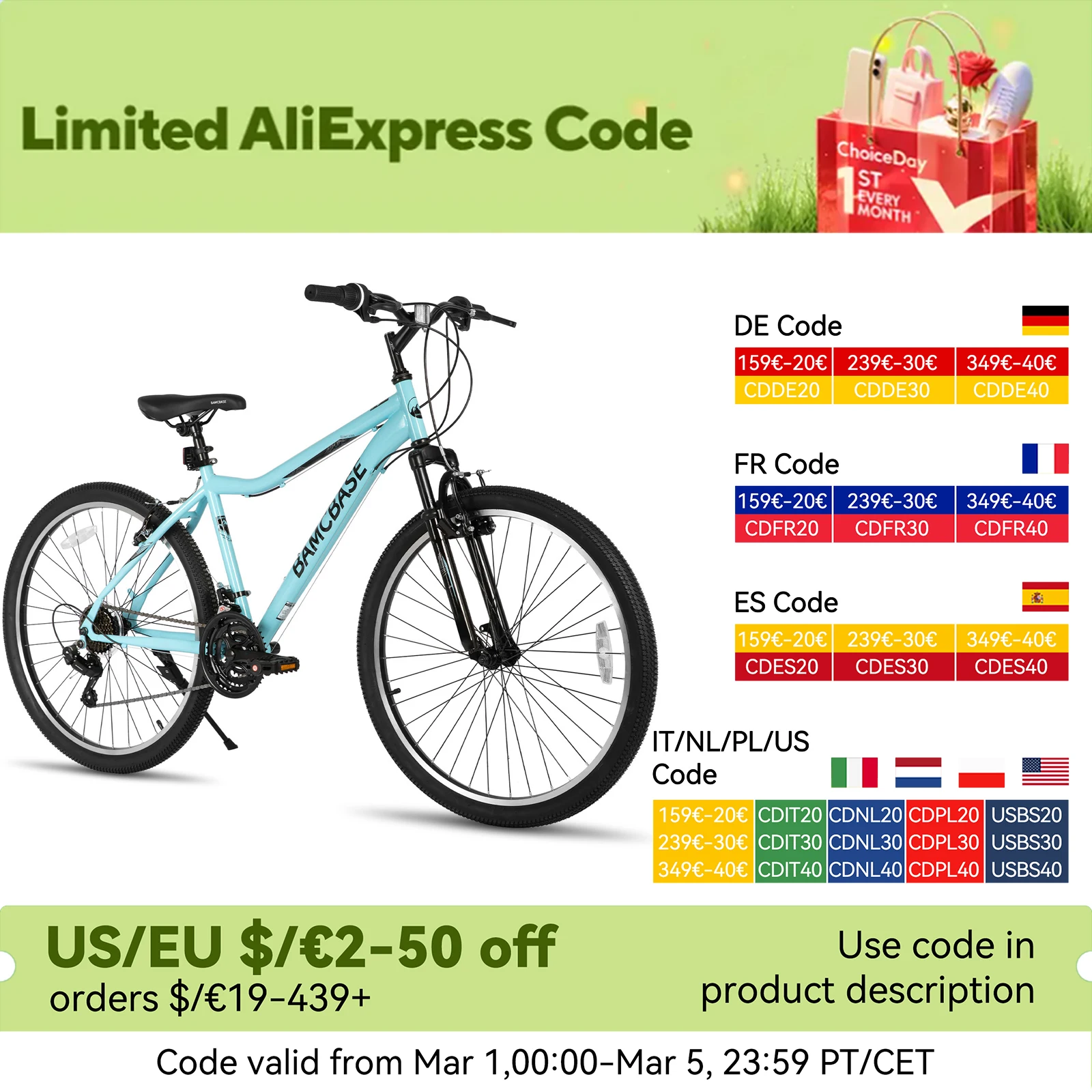 Hiland 26-calowy damski rower górski, 21-biegowy rower dla dorosłych ze stalową ramą, męskie rowery MTB z amortyzowanym widelcem, fioletowo-zielono-biały