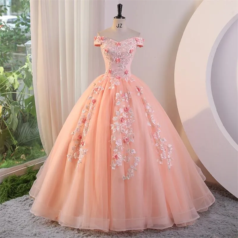 Эшли Глория милое Цветочное платье Quinceanera элегантное вечернее платье роскошное кружевное бальное платье на заказ платье для выпускного вечера Лето Новинка