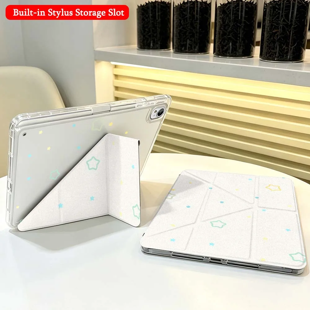 

Cartoon Star Dot Pattern For Huawei Honor Matepad Pad X10 X9 GT Pro V9 9 Air SE 12X 11.5 11 13.2 11.5s inch Foldable Tablet Case