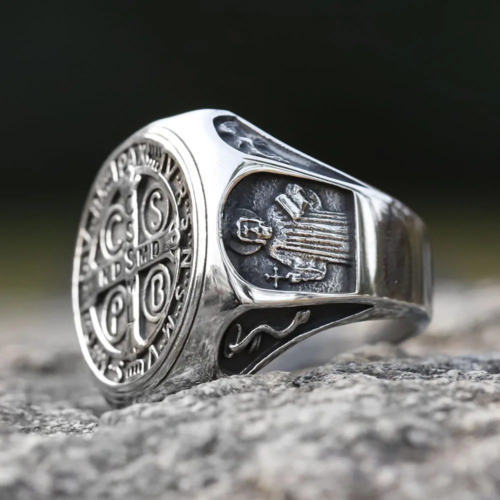 2023 new Design 316L Stainless Steel High Polish Religious Men Ring CSSML Fashion Jewelry Gift Dropshipping