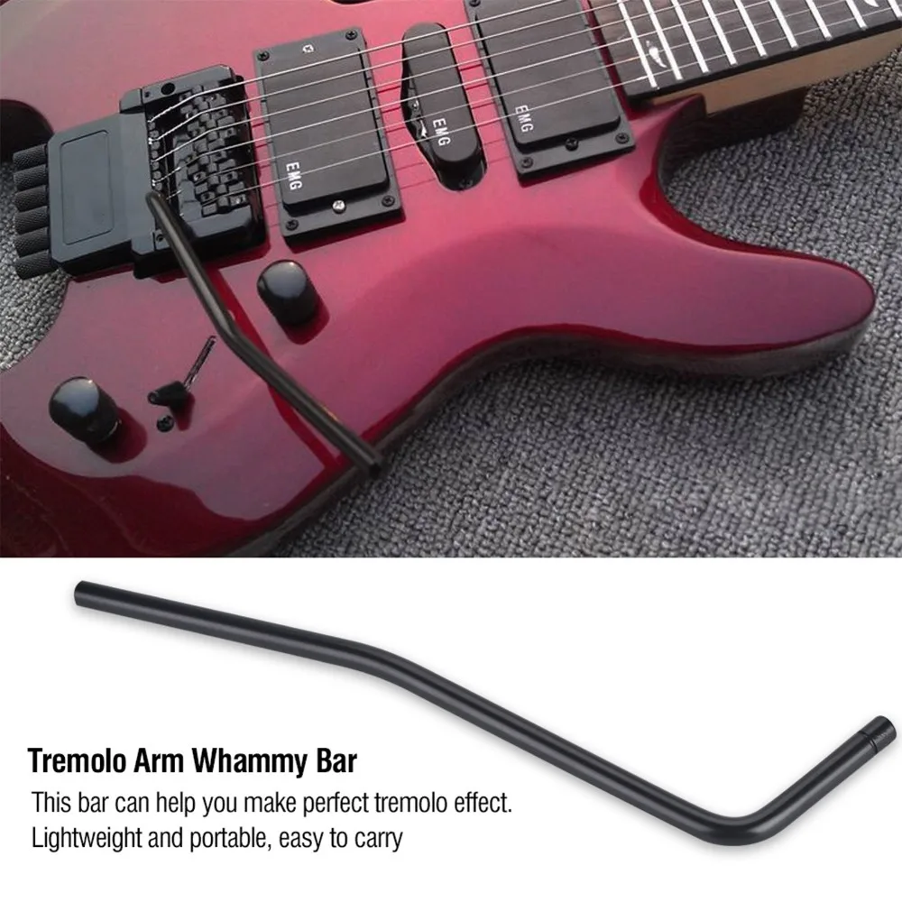 premium Direct Insertion Tremolo Arm Metal Black Whammy Bar 6mm/0.24in Diameter Electric Guitar Bar Electric Guitar