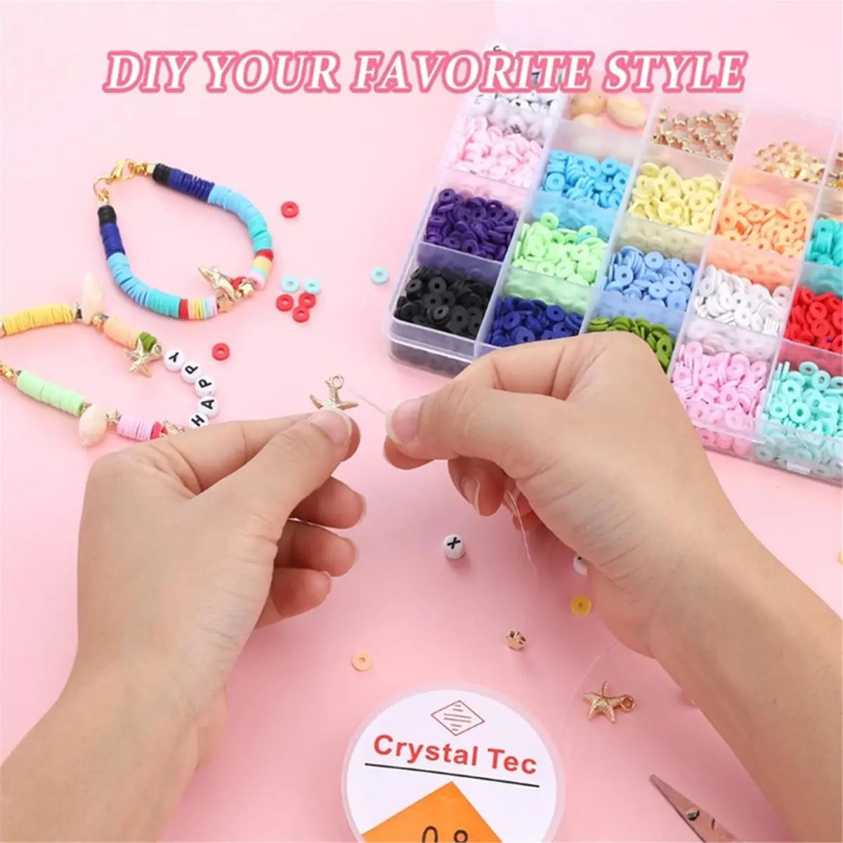 2026 NEW 66 Pcs Beading for Jewelry Making, Size 10 Straight Fine Beads with Scissors and Threader for Beading, Embroidery