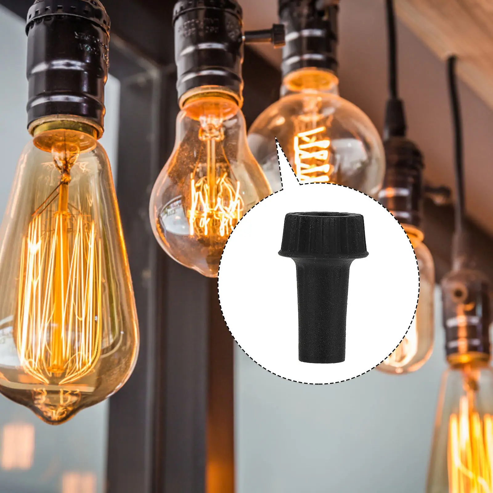 20Pcs Lamp Turn Knobs Compact Design Replacement Light on Off Switch Knobs Plastic Socket Extension Accessories