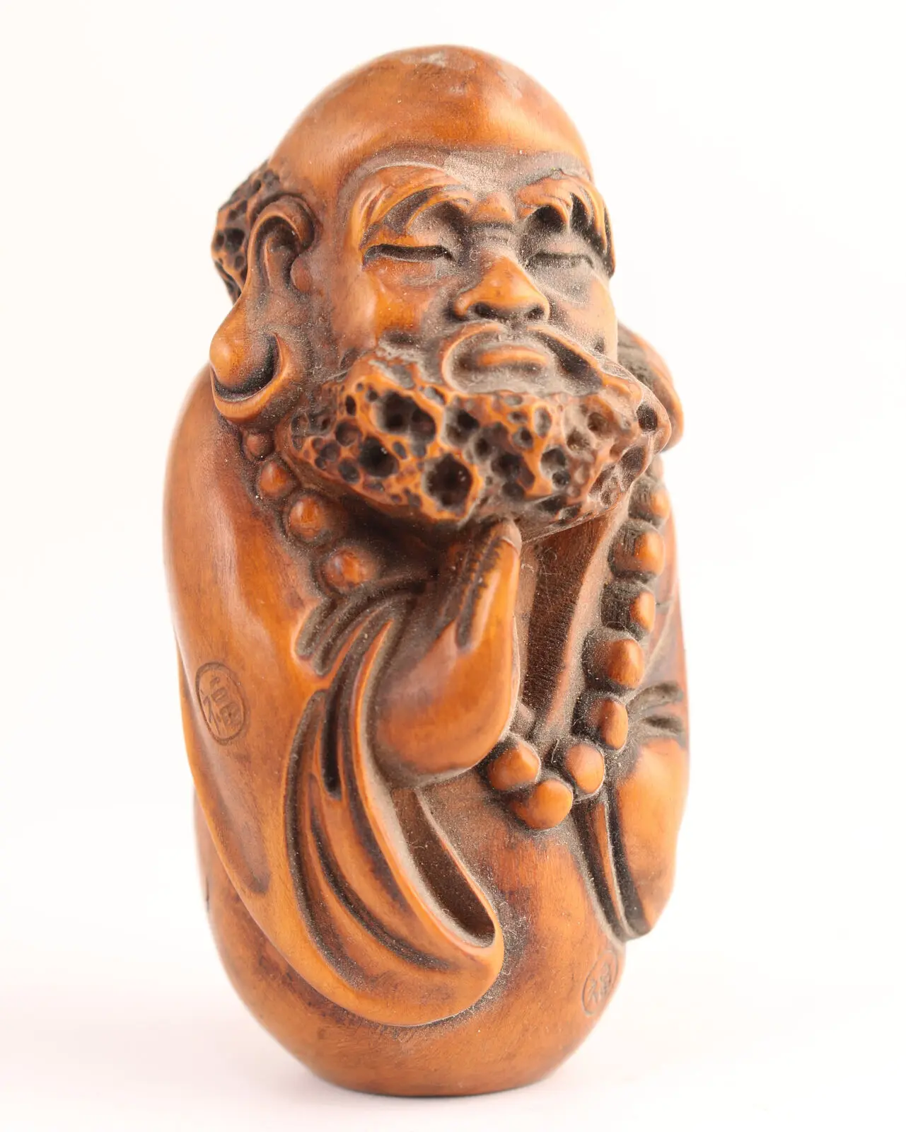 

wooden chinese old boxwood handmade buddha statue collectable hand piece gift