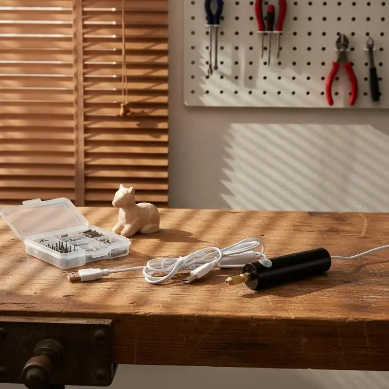 Handheld Mini Electric Drill DIY: USB Epoxy Resin Jewelry Making Wood Craft Engraving Pen Tool