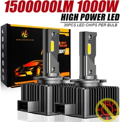 LED 헤드라이트 Canbus 자동차 램프, 양면 전구, Xenon HID 6000K, 12V, 24V, D1S, D3S, D4S, D2S, D8S, D1R, D2R, D3R, 1000W, 1500000LM