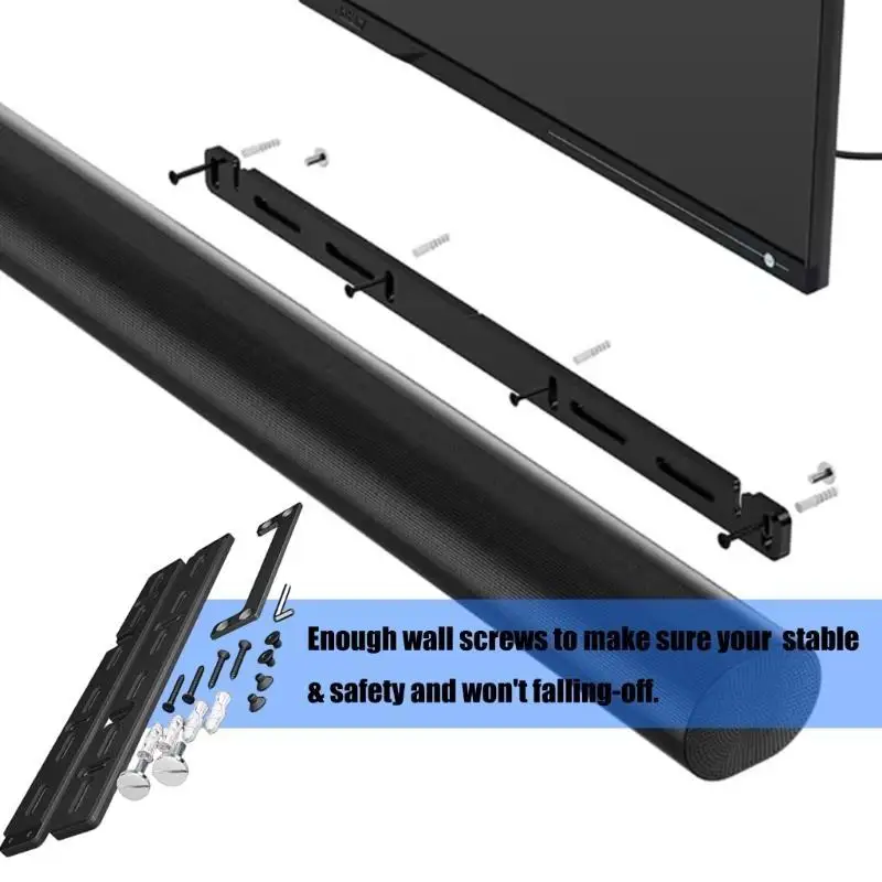 R53C Metall-Soundbar-Wandhalterung für Soundbar-Lautsprecher, hängende Wandhalterung, Lärm reduzieren Hörerlebnis – Detail 9