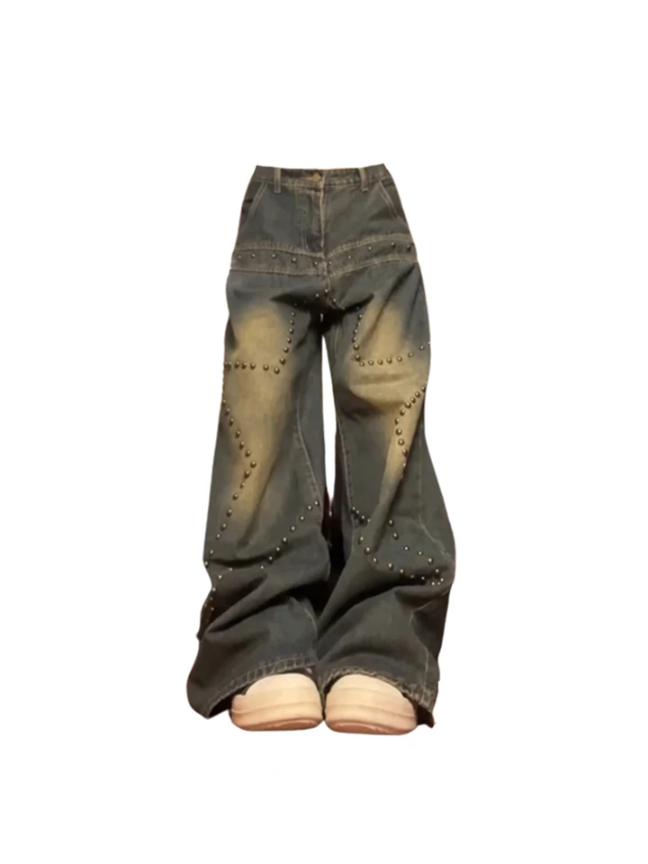 Women's Baggy Jeans Oversize High Waist Denim Trousers 2000s