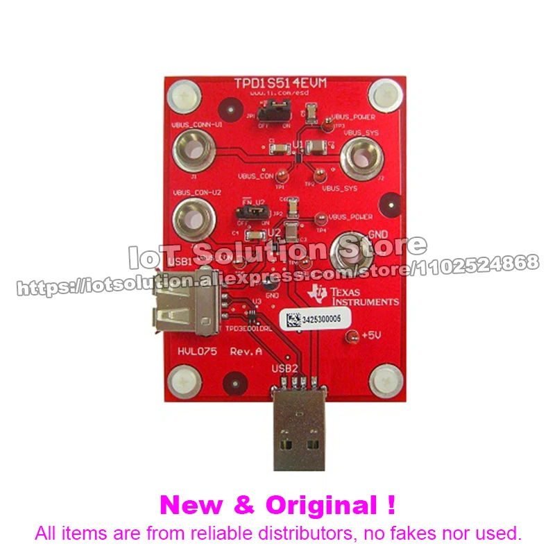 TPD1S514-1EVM — TPD1S514-1EVM USB Charger Overvoltage Surge and ESD Protection Evaluation Module