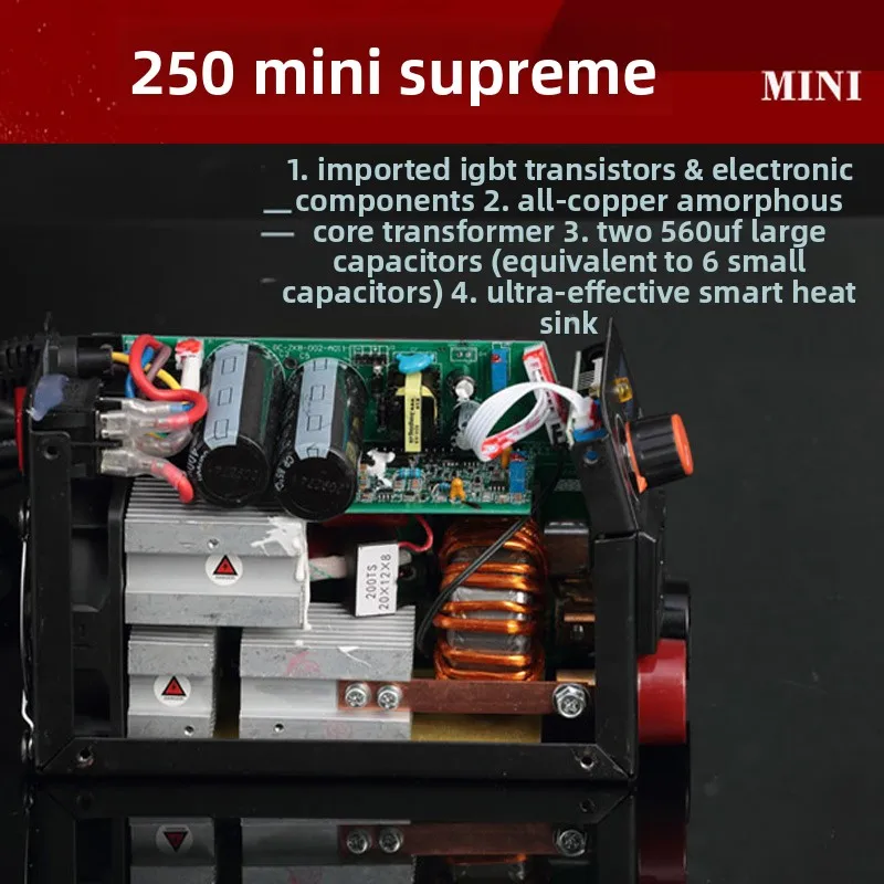 250 Mini Inverter DC Welder 220V Household Full Copper Core Small Industrial Grade Electric Welding Machine