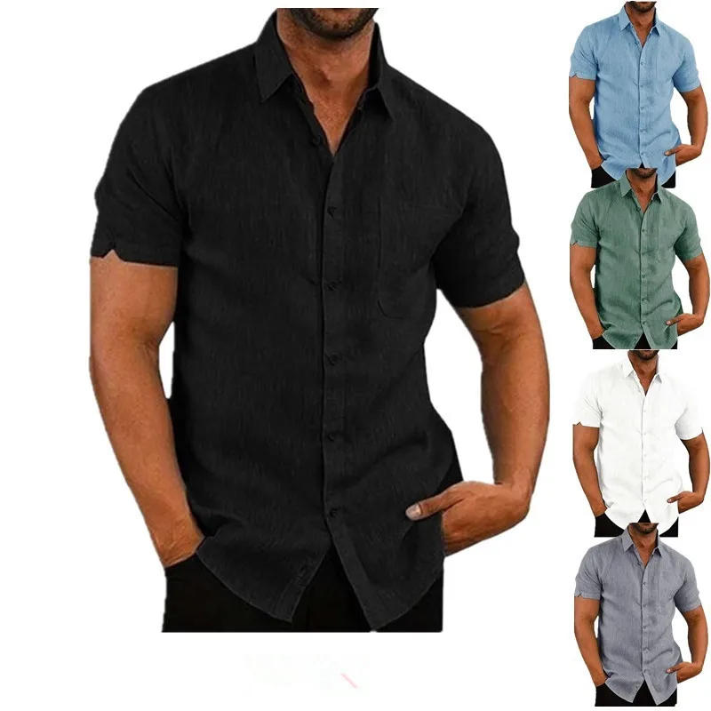 

Мужская хлопковая льняная irt ort Sve Button up Pure Color, летняя, повседневная, дышащая, удобная, молодежная, без рукавов