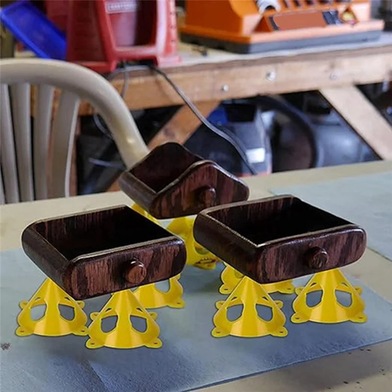 EDT-24Pcs จิตรกรพีระมิดขาตั้ง MINI สีขาตั้งกล้อง Windproof Roller Barrier Barrier ป้ายสําหรับทําความสะอาดสีน้ํามันภาพวาด Durabl