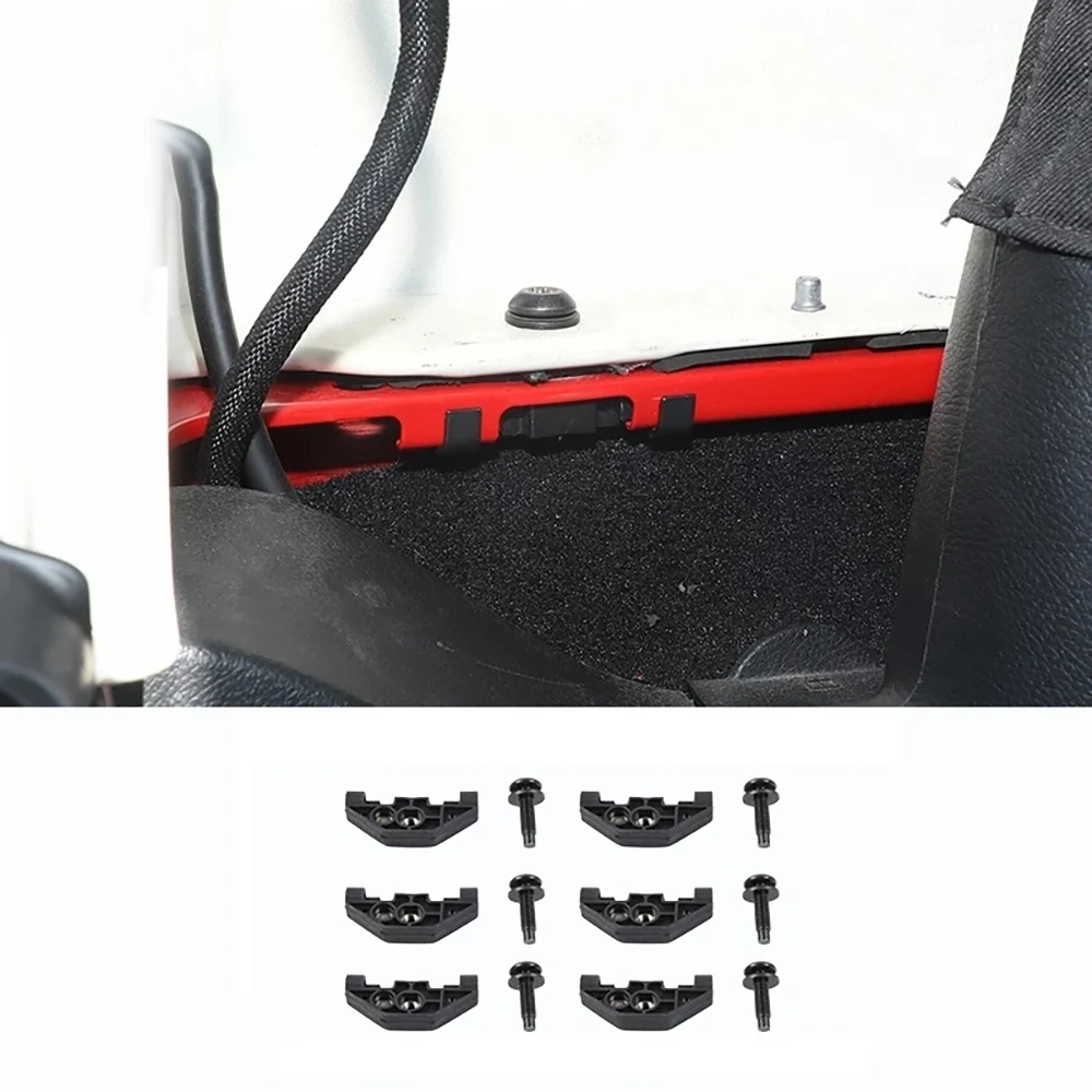 6 Sets Car Interior Roof Screws Top Screw Kits Accessories for Jeep Wrangler JK 2007 2008 2009 2010 2011 2012 2013-2017