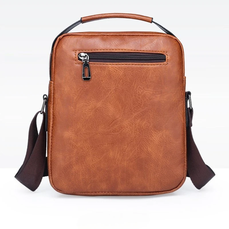 Vintage Top‑Handle Crossbody Bag Multi‑Zipper Pockets Adjustable Shoulder Strap Casual Daily Travel Business Messenger Bag