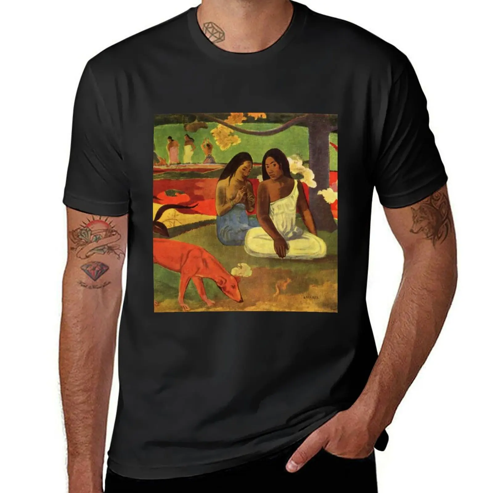 paul gauguin -Arearea T-Shirt quick drying animal prinfor boys Men's cotton t-shirt