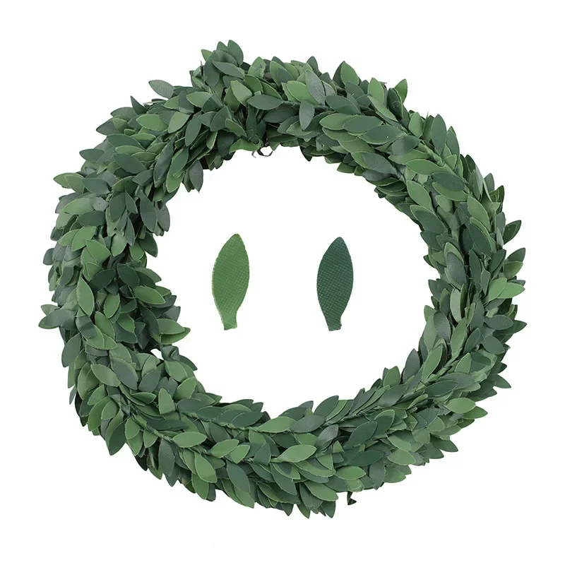 7 Meter Eisendraht, grüne Blattrebe, Hochzeit, dekorative Blumenkränze, Weihnachtsdekoration für Zuhause, günstige künstliche Pflanzen – Detail 3